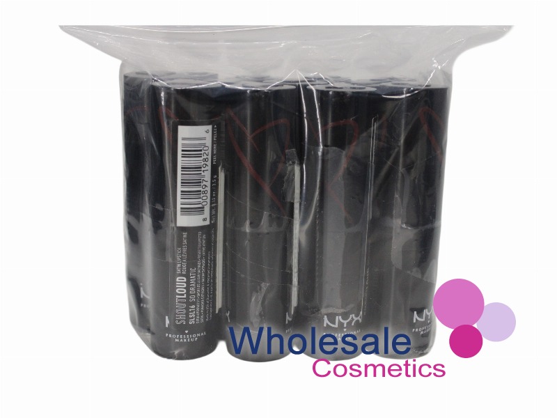 12 x NYX Professional Shout Loud Satin Lipstick - 16 SO DRAMATIC